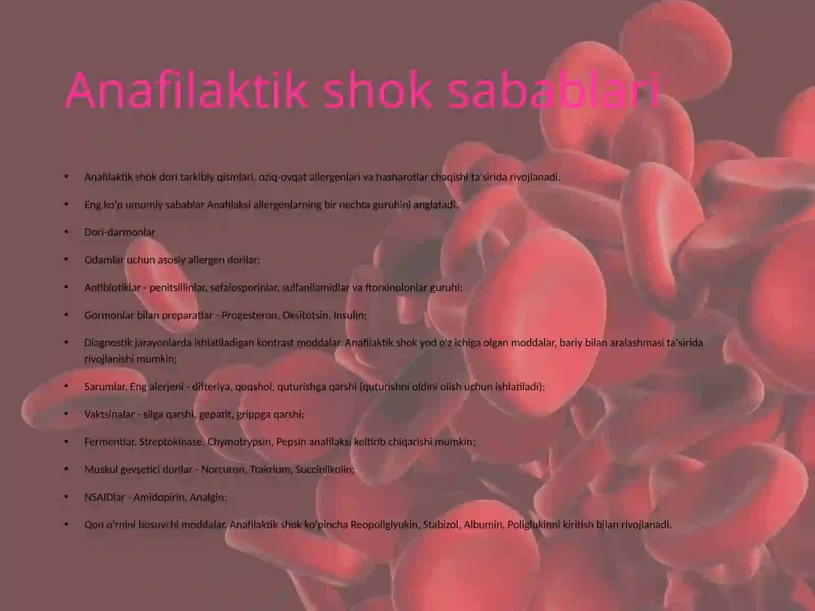 Shok turlari va sabablari shok holatidagi bemorlarda hamshiralik jarayoni 3