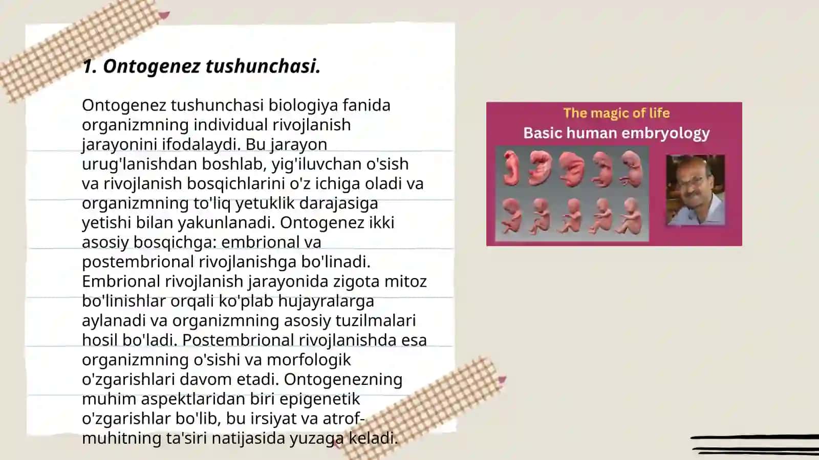 Odamlar embriologiyasi asoslari 3
