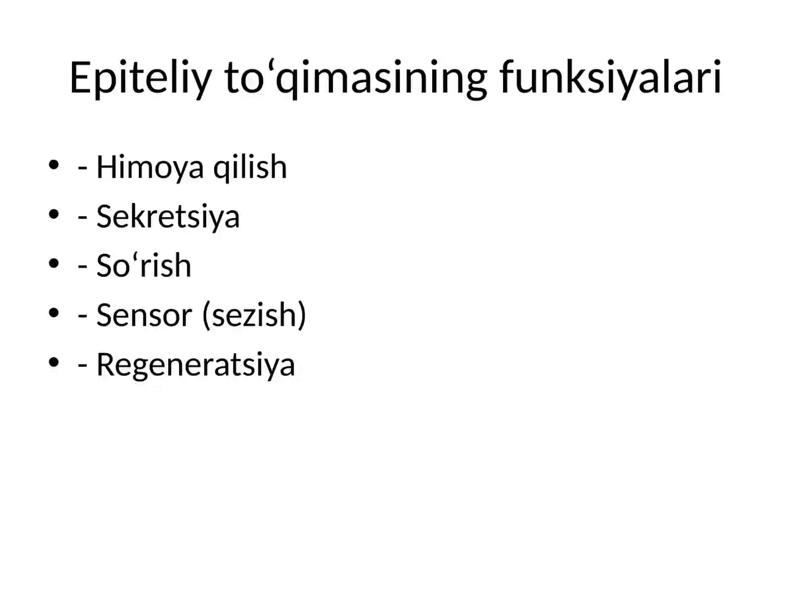 Umumiy Gistologiya: Epiteliy To‘qimasi 3