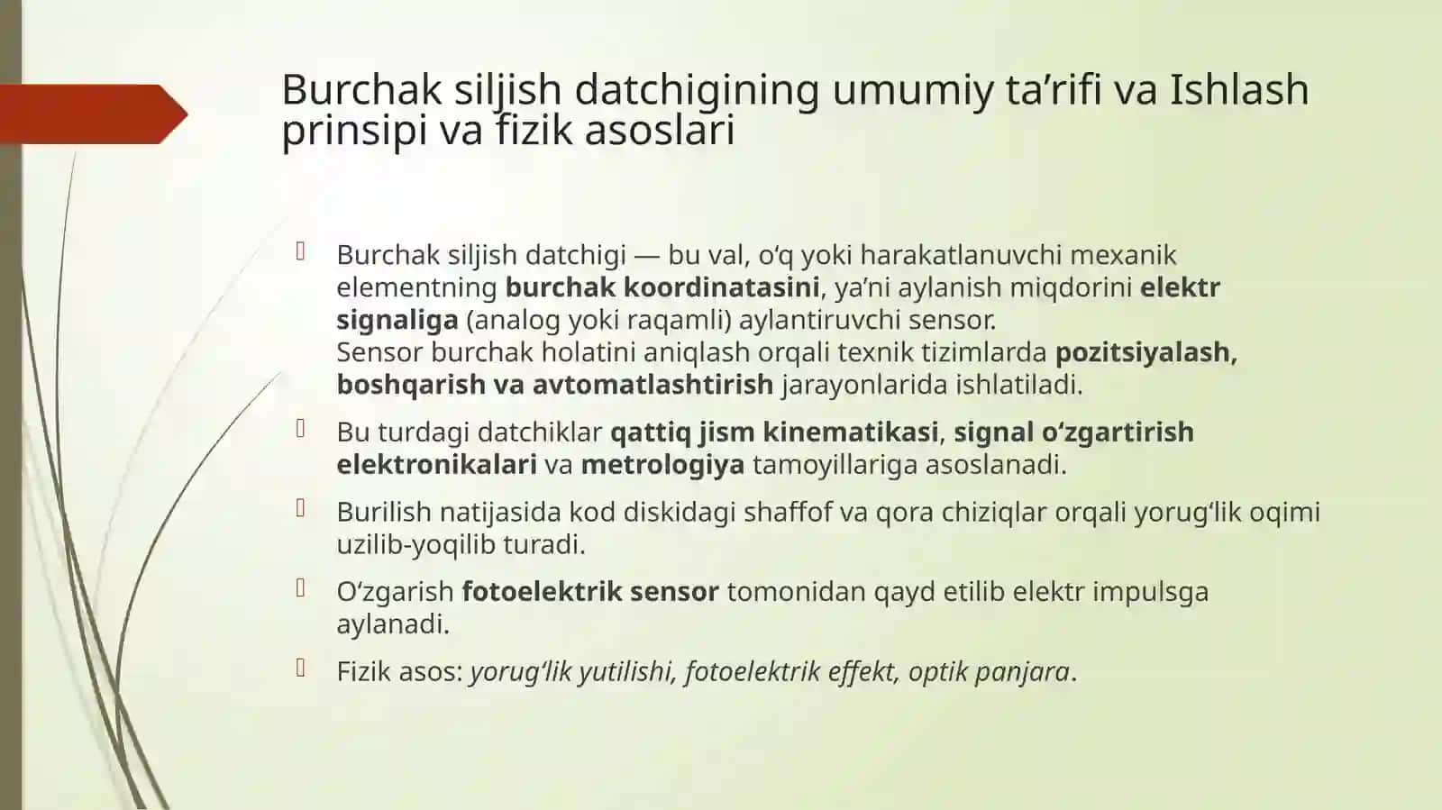 Burchaksiljish datchigi 3