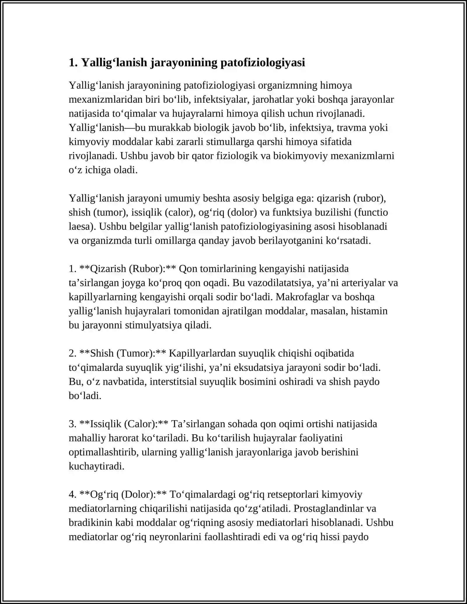 TIBBIYOTDA YALLIGʻLANISH KASSALIGI 3