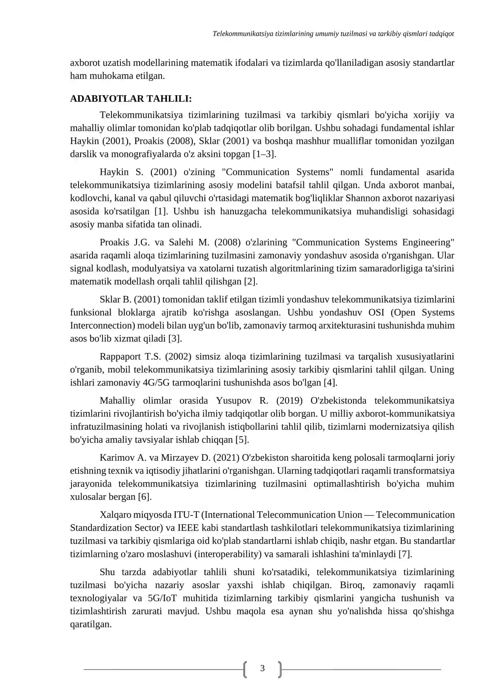 Telekommunikatsiya tizimlarining umumiy tuzilmasi va tarkibiy qismlari 3