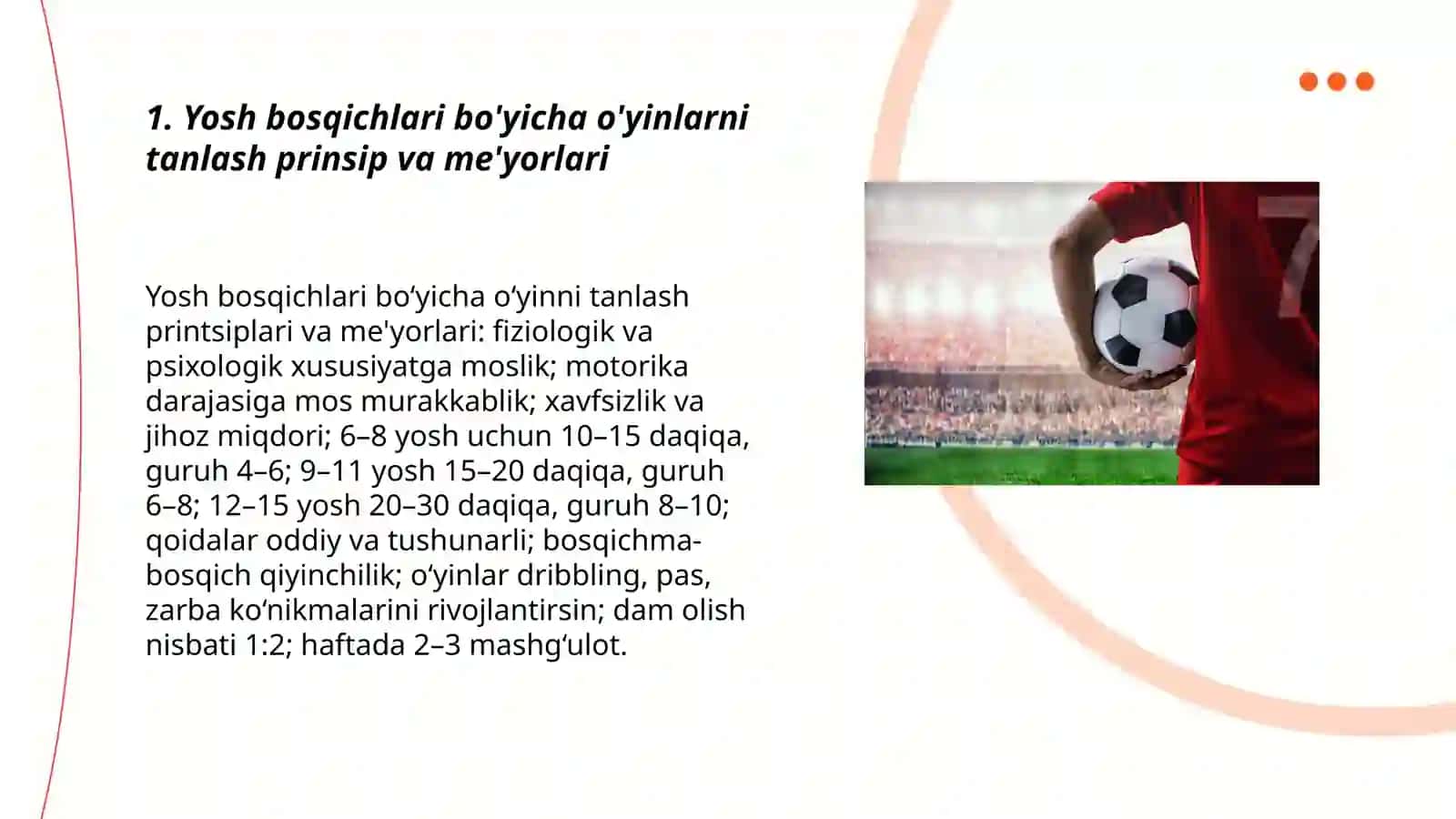 Yosh xususiyatlariga mos futbolga oid harakatli òyinlarni tanlash va òtkazish metodikasi 3