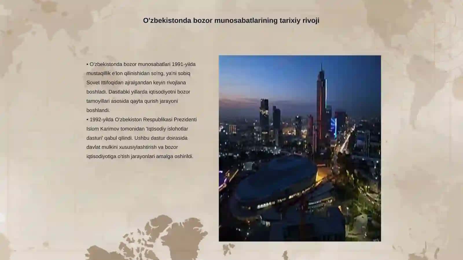 O'zbekistonda bozor munosabatlarining rivojlanishi 3