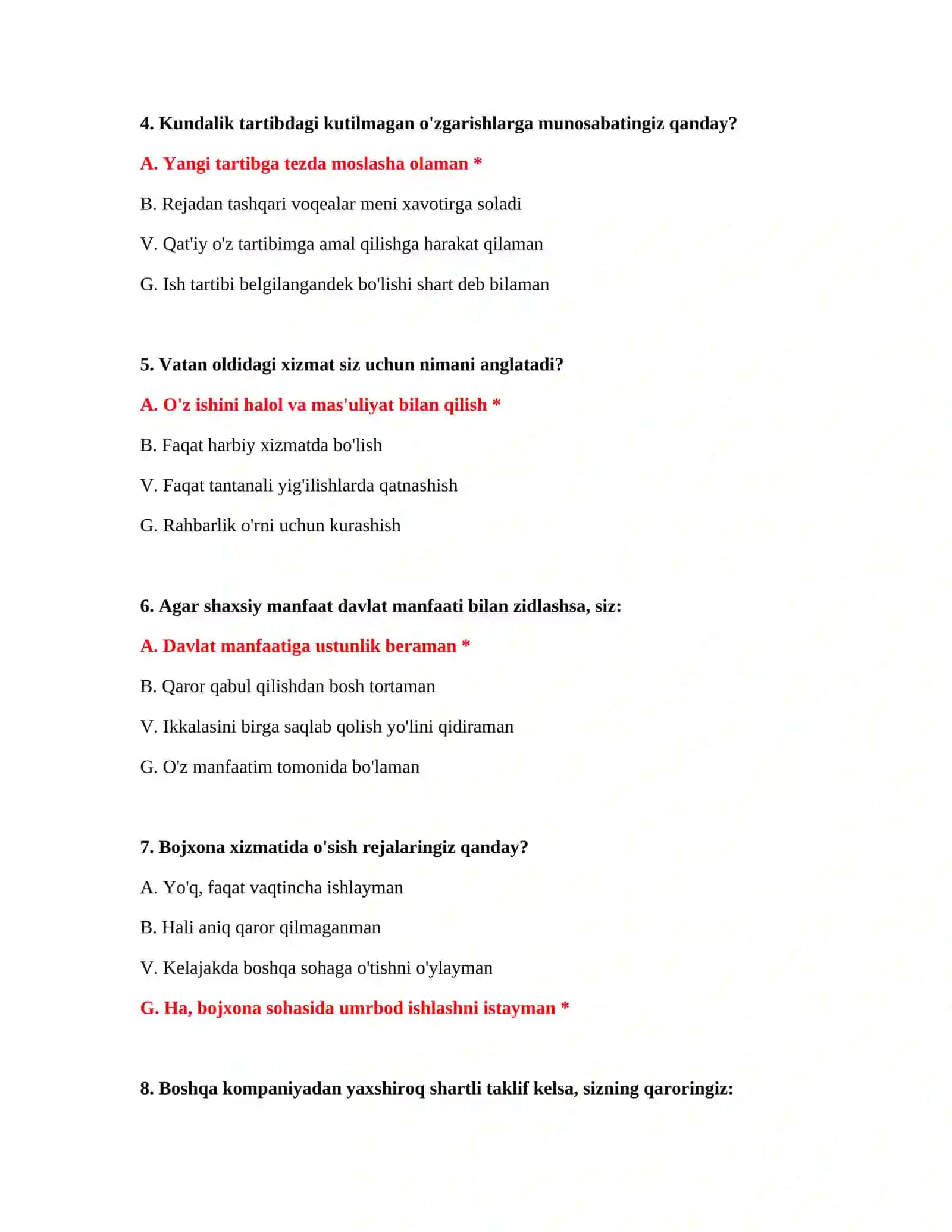 Bojxona ishi 100 ta test 3