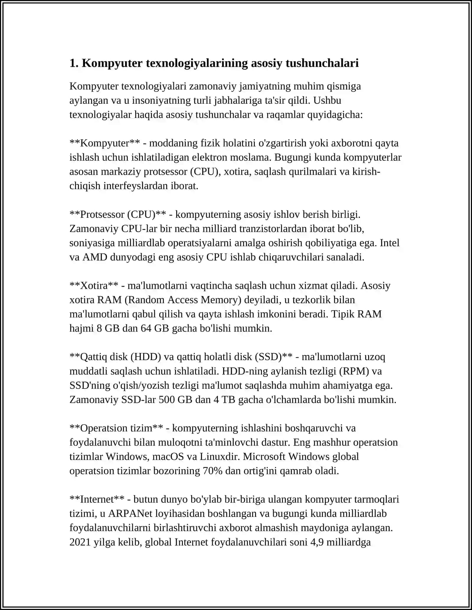 KOMPYUTER TEXNOLOGIYALARI BILAN TANISHTIRIVCHI VA AMALIY DASTURIY TAʼMINOTNI BOSHQARISH BOʻYICHA AMALIY QOʻLLANMA YARATISH 3