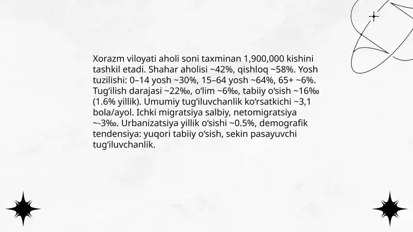 Xorazim viloyati ijtimoiy iqtisodiy tavsif 3