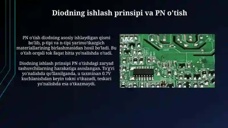 Diodlarning ishlash Prinsipi va turlari 3