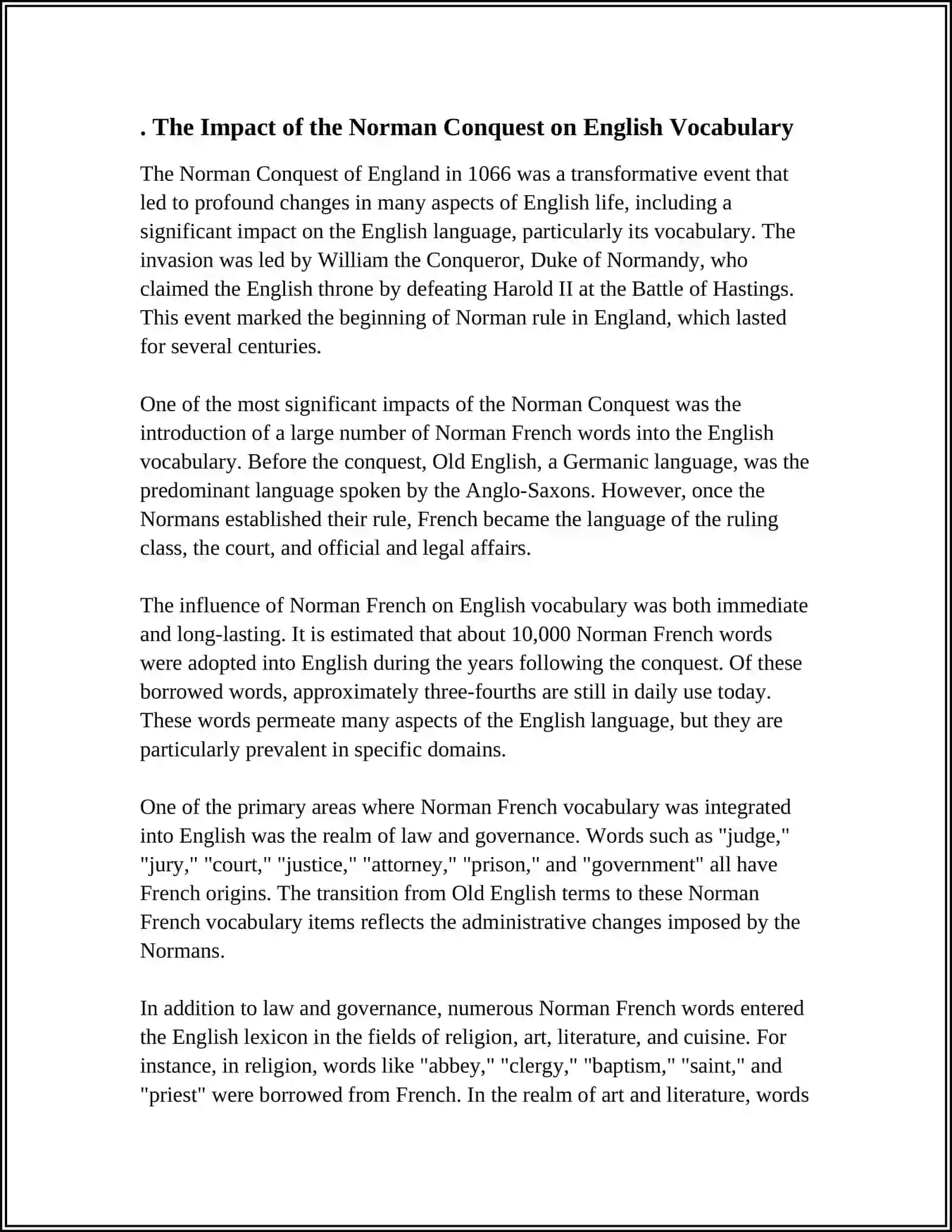 THE FOREIGN INFLUENCE ON THE DEVELOPMENT OF THE ENGLISH LANGUAGE 3