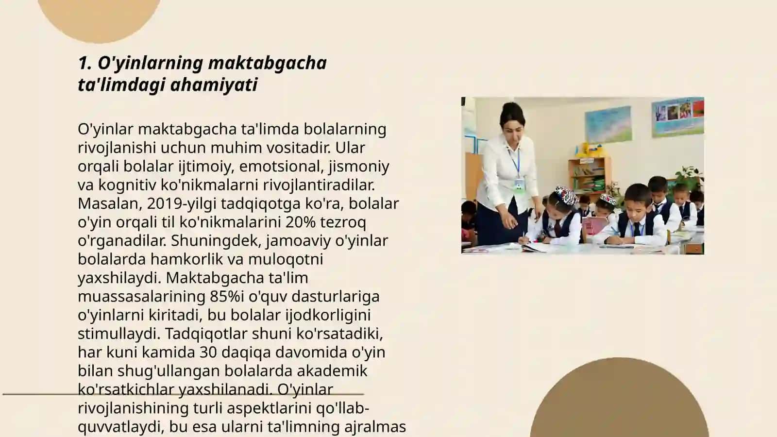 Maktabgacha ta'lim tashkilotlarida o'yin va uning turlari 3