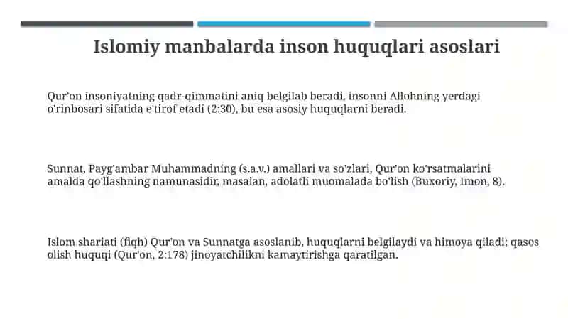 Islomda inson huquqlari 3