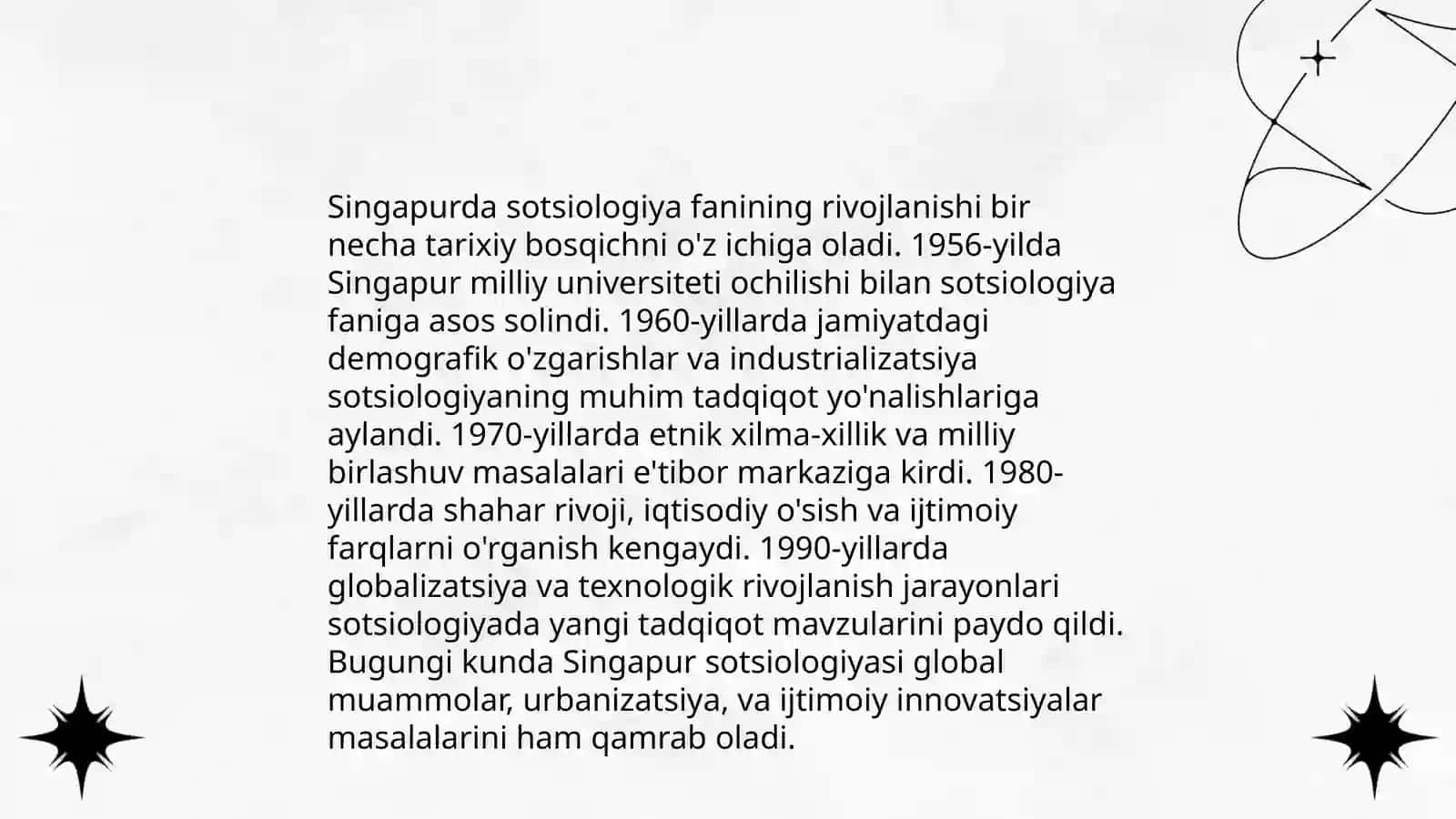 Singapurda sotsiologiya fanining rivojlanish bosqichlari 3