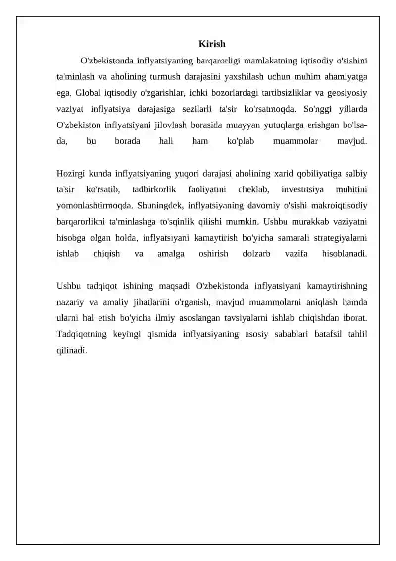 O'zbekiston sharoitida inflyatsiyani pasaytirish strategiyalari 3