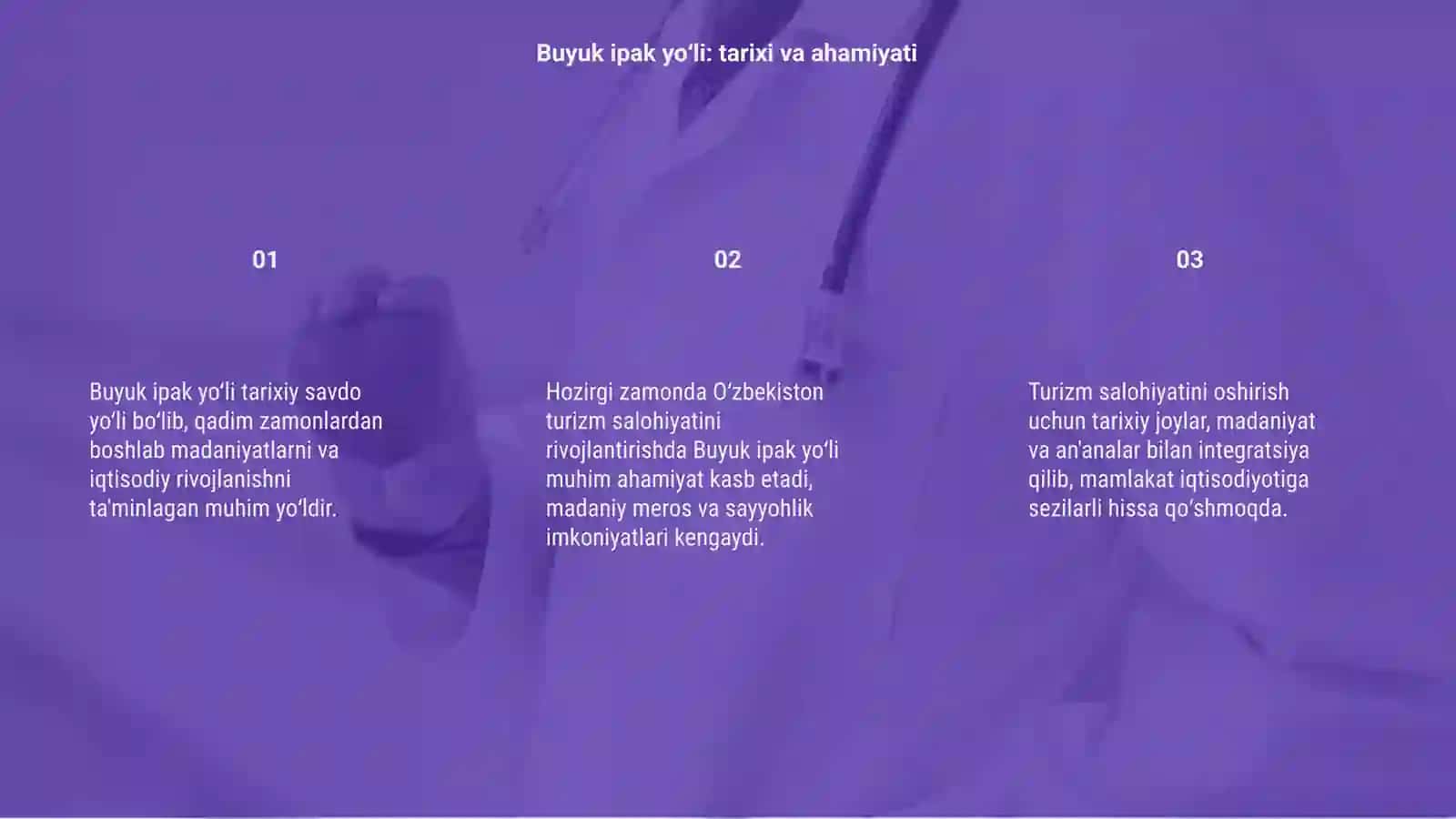 Buyuk ipak yoʻli va hozirgi zamon Oʻzbekistonning turizm salohiyati 3