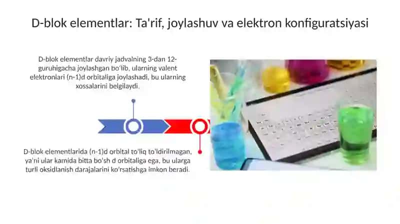 Elementar davriy sistemasidagi d-oila elementari va ularning ishlatilish sohalari 3