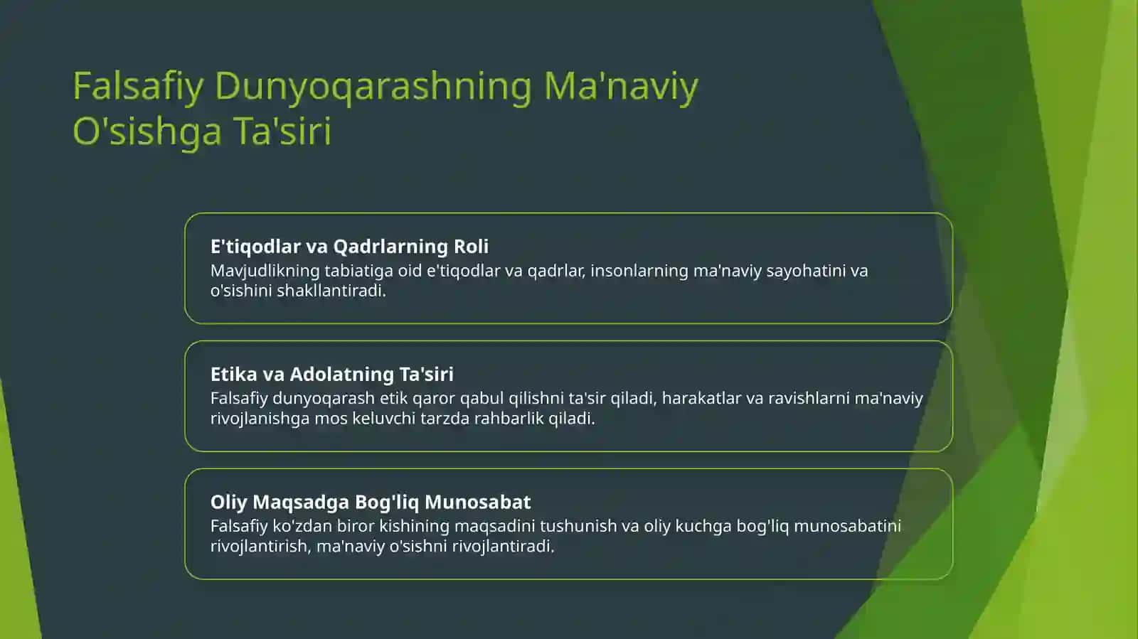 Insonning ma'naviy kamolotida falsafiy dunyoqarashning roli 3