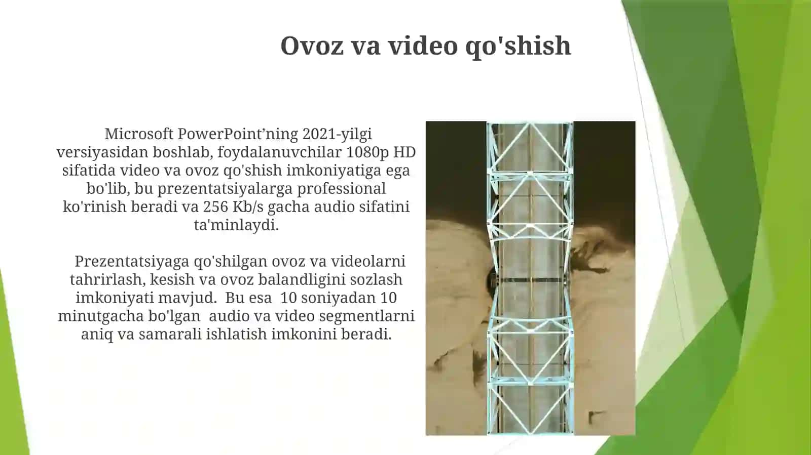 MS PowerPointning dasturiy taʼminoti va uning imkoniyatlari 3