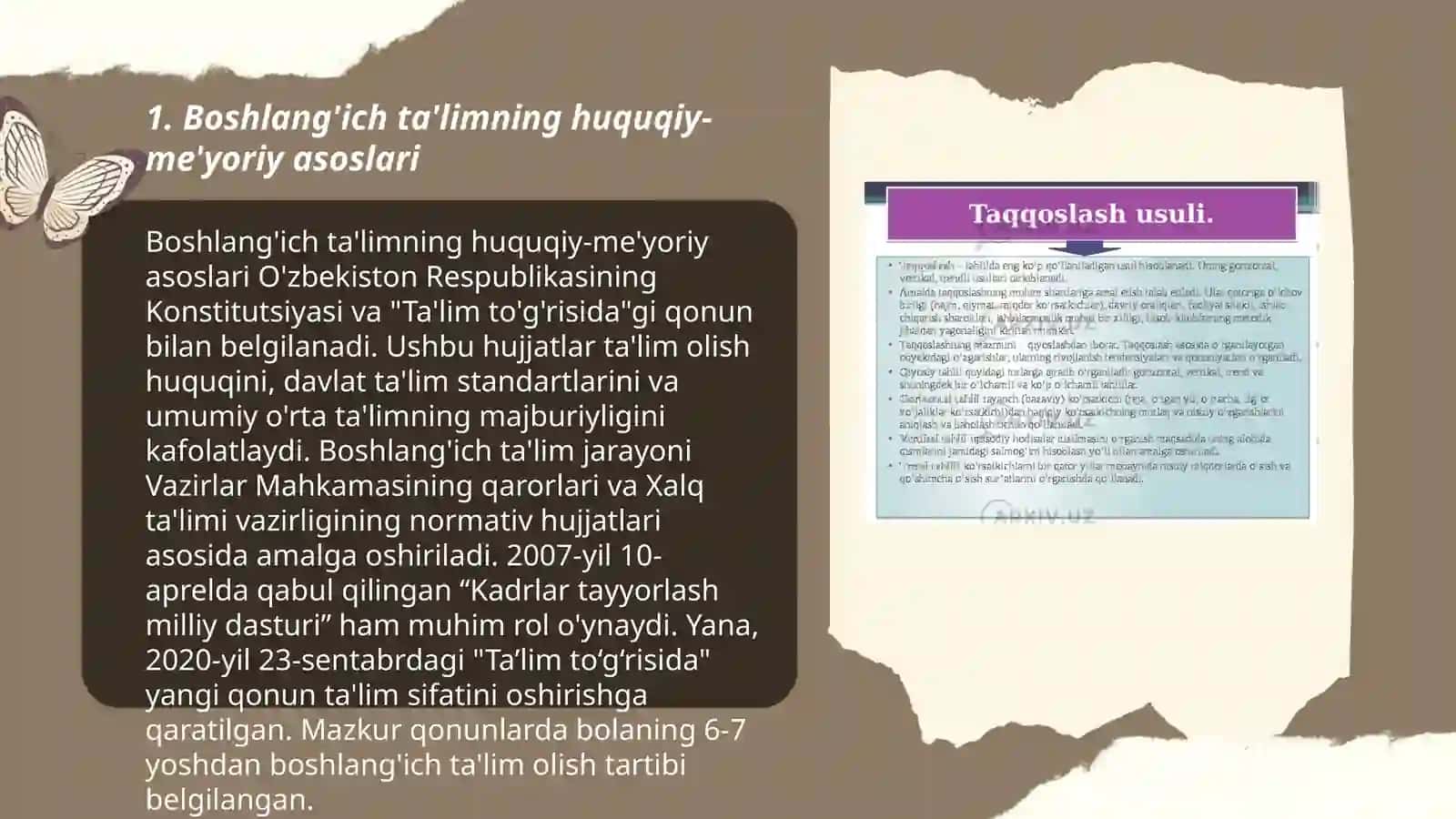 Boshlang'ich ta'lim pedagogikasi fanining me'yoriy asoslari 3