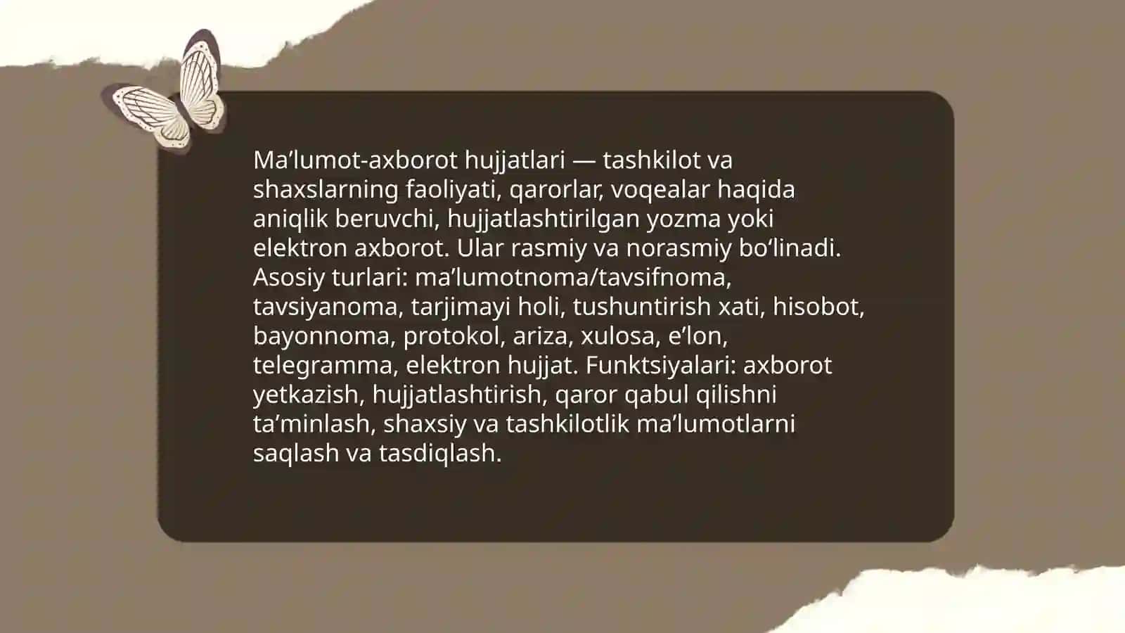 Maʼlumot-axborot hujjatlari 3