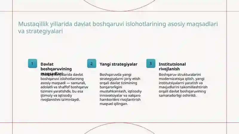 Mustaqillik yillarida davlat boshqaruvi tizimida amalga oshirilgan islohotlar 3