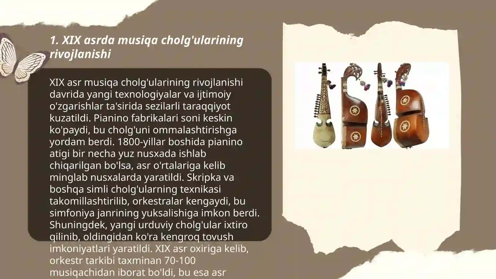 XIX -XX Asrlarda musiqa cholg'ulari 3