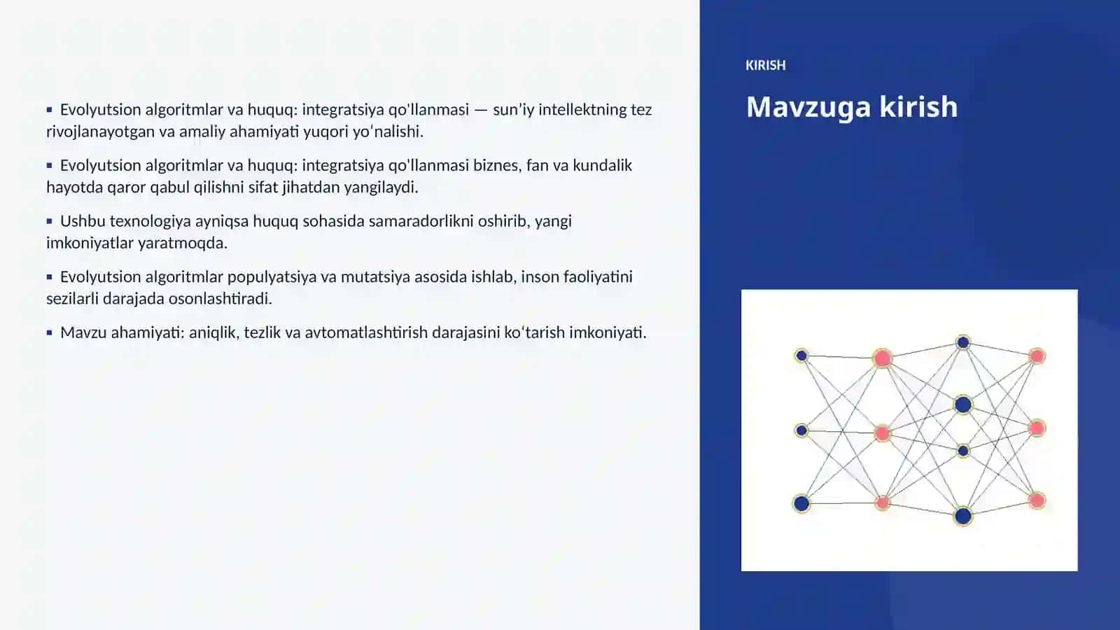Evolyutsion algoritmlar va huquq: integratsiya qo'llanmasi 3