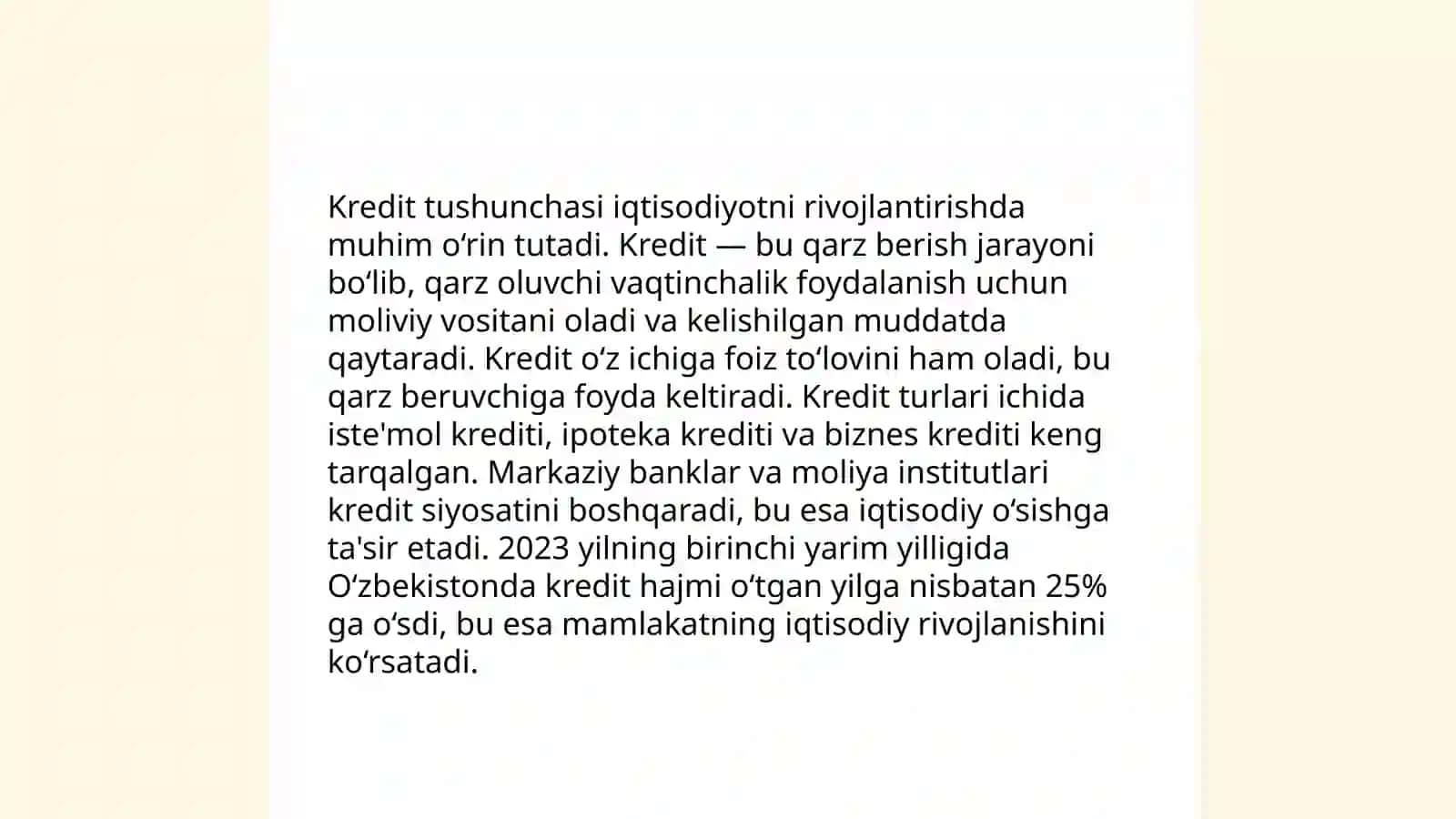 Kreditning asosiy shakllari 3