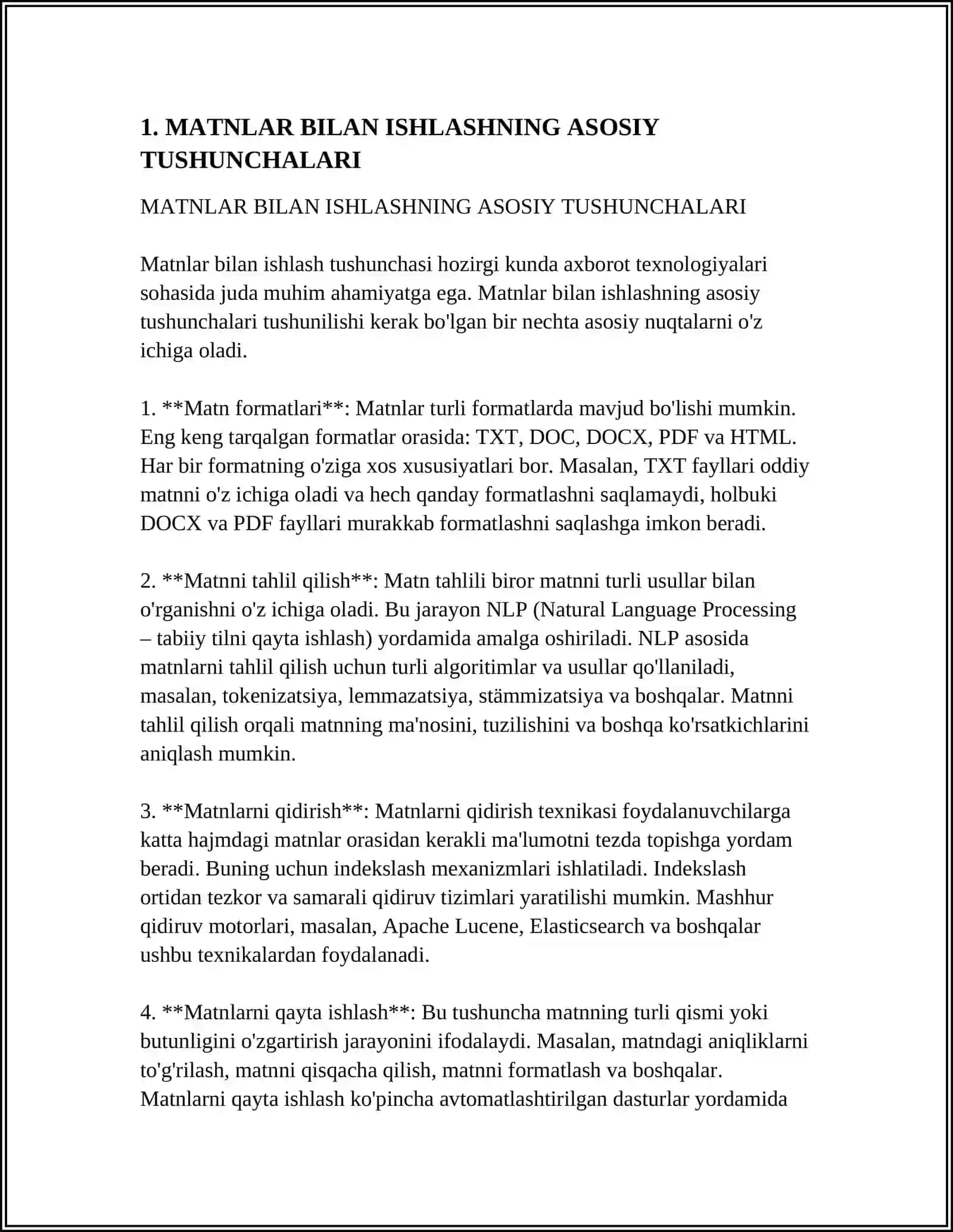 MATNLAR BILAN ISHLASH FUNKSIYALARI 3