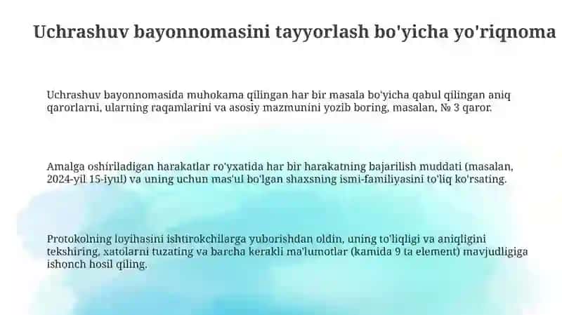 Uchrashuv bayonnomasi yo'riqnoma 3
