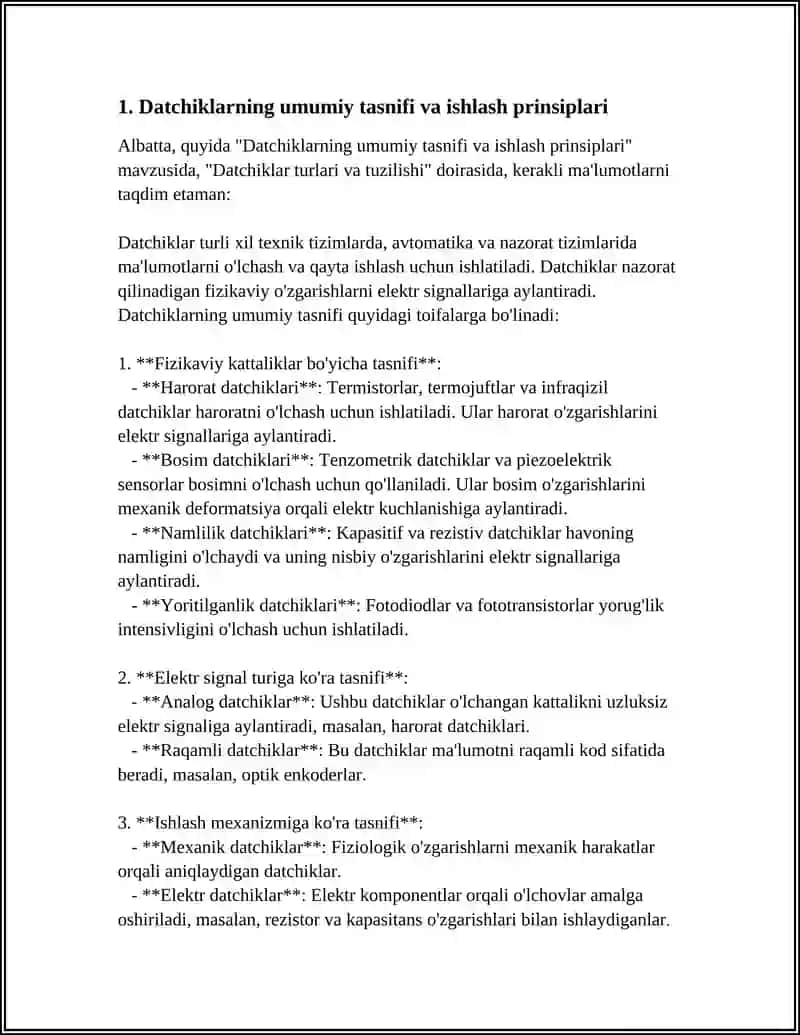 DATCHIKLAR TURLARI VA TUZULISHI 3