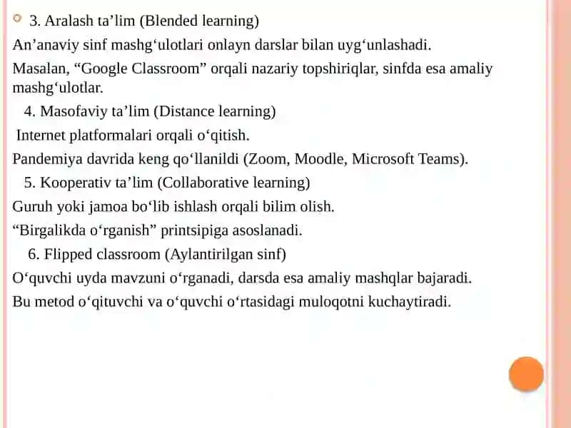Ta’lim-tarbiya jarayonini tashkil etishning innovatsion shakl, metod va vositalari 3