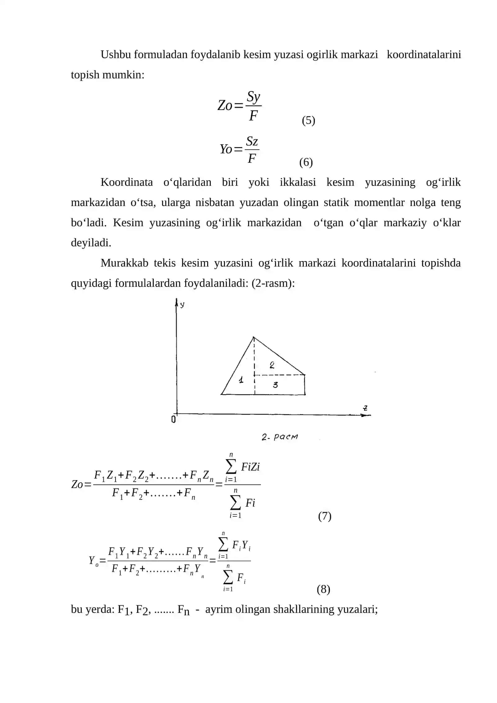 Sterjen ko'ndalang kesim yuzasining geometrik xarakteristikalarini tadqiqot qilish 3