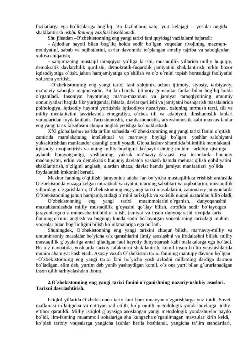 Kirish. Fanning predmeti, maqsadi va vazifalari, nazariy-metodologik tamoyillari 3
