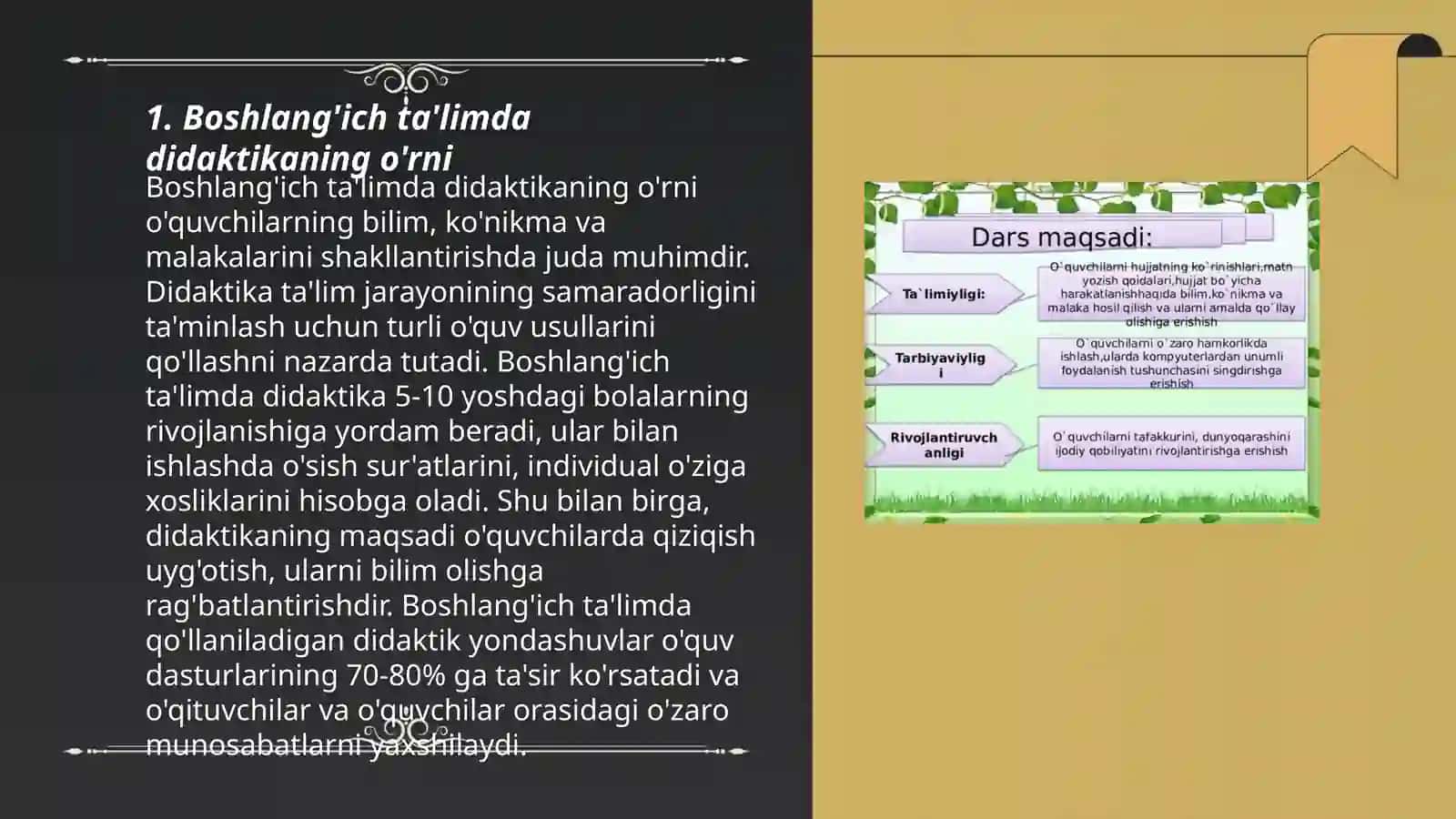 Boshlang'ich ta'lim nazariyasi. Didaktika ta'lim nazariyasi sifati 3