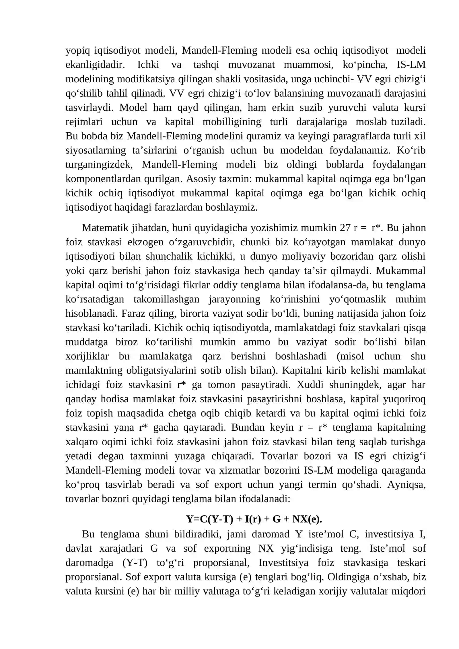 Ochiq iqtisodiyot tushunchasi va uning koʻrinishlari 3