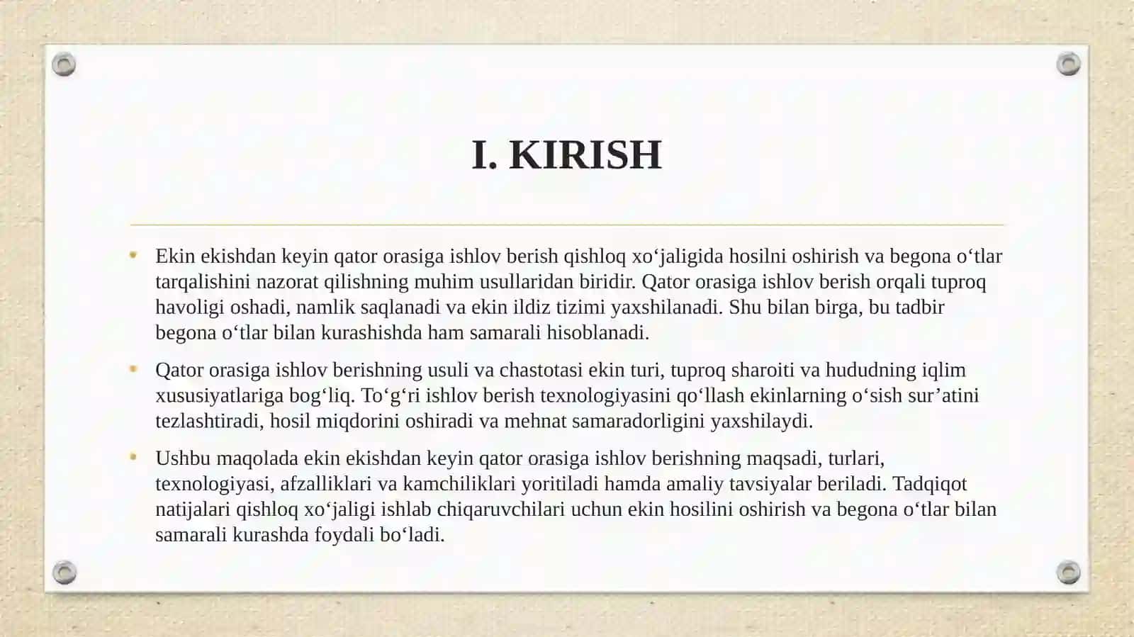 EKIN EKISHDAN KEYIN QATОRОRALARIGA ISHLОV BERISH 3