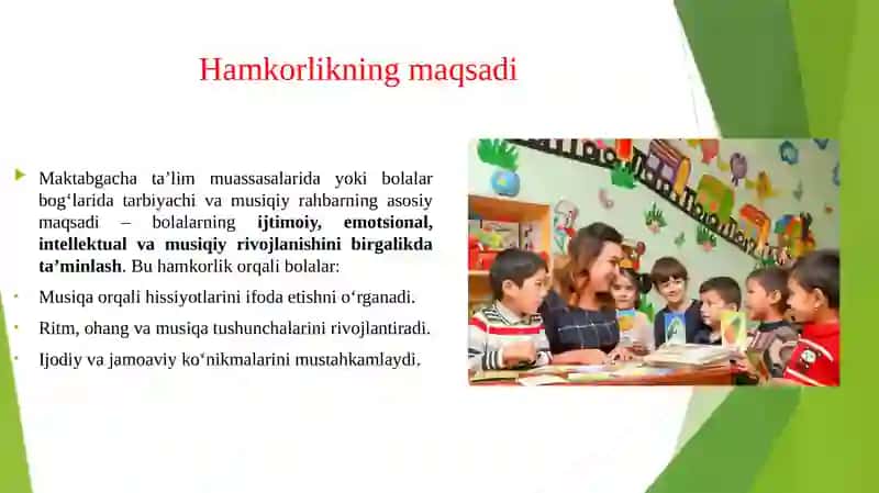 Tarbiyachi va musiqiy rahbar o‘rtasidagi o‘zaro hamkorlik 3
