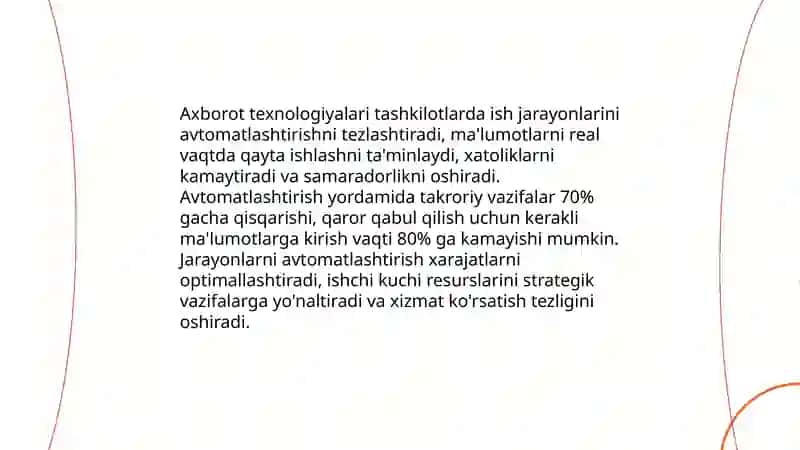 Axborot texnologiyasining tashkilotlar ish uslubiga ta'siri. Mikroprotsessorli uy qurilmalari 3