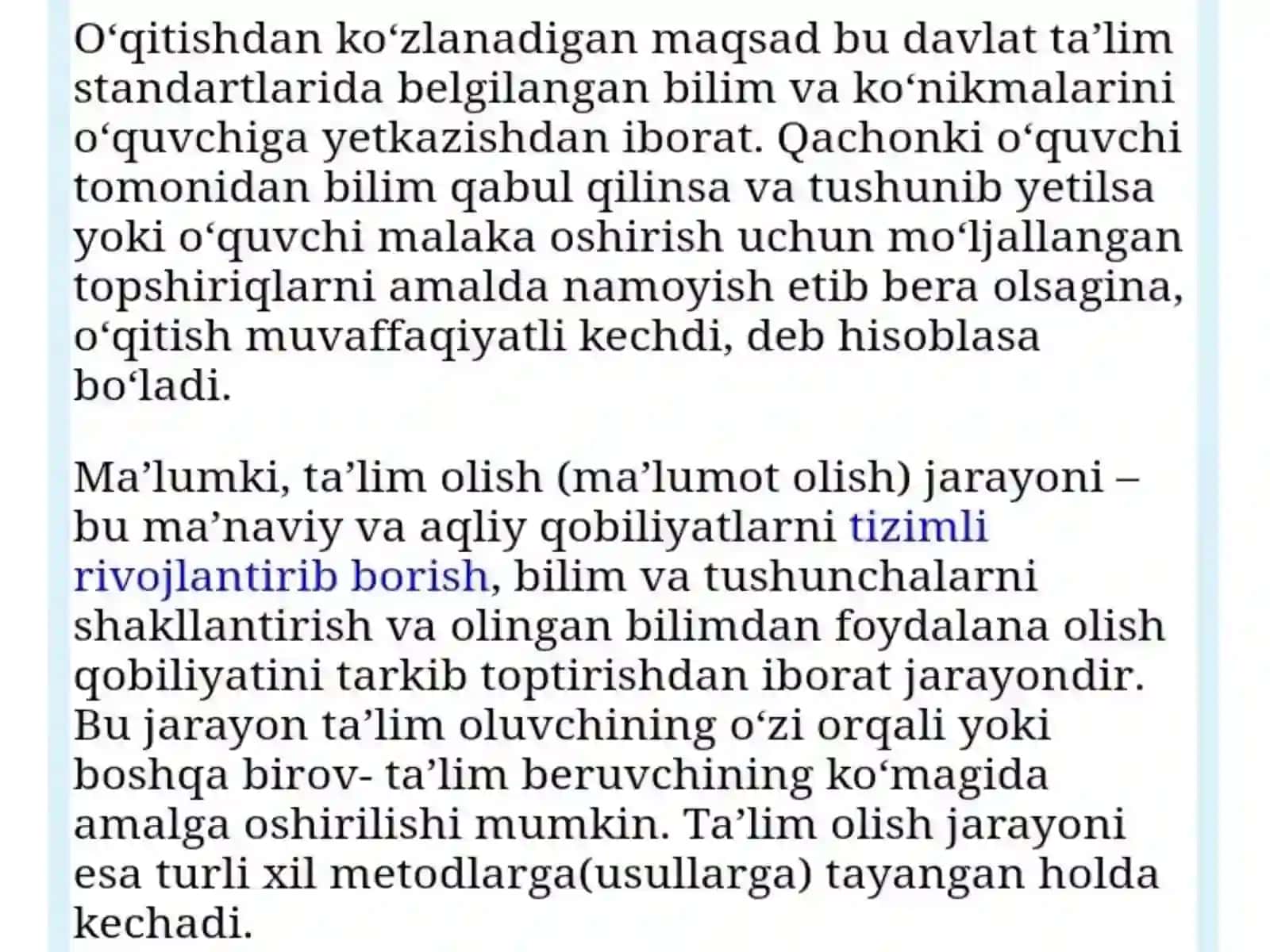 O'zbek tilining sohada qo'llanilishi fanidan tayyorlagan mustaqil ishi 3