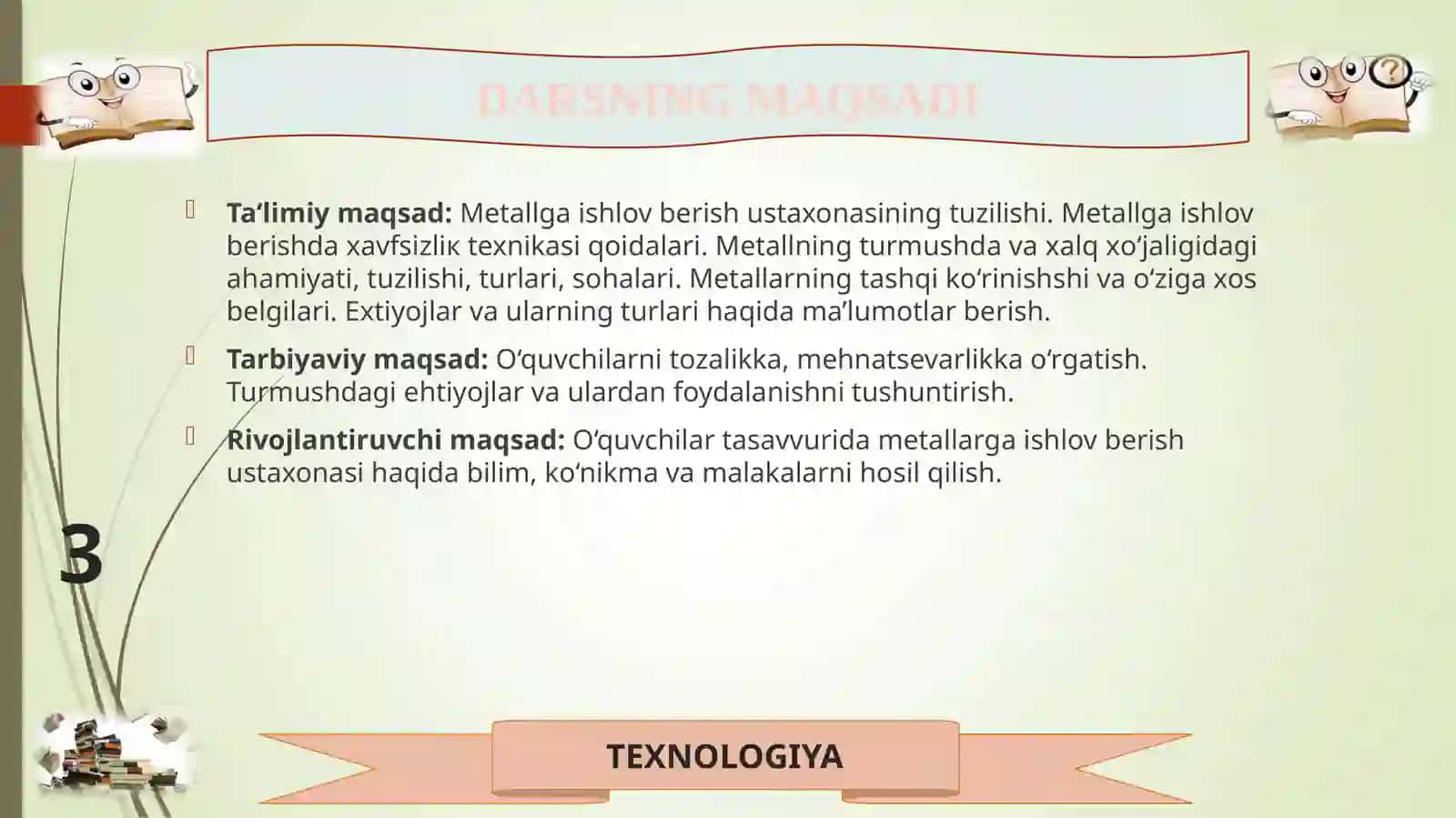 METALLGA ISHLOV BERISH USTAXONASINING TUZILISHI 3