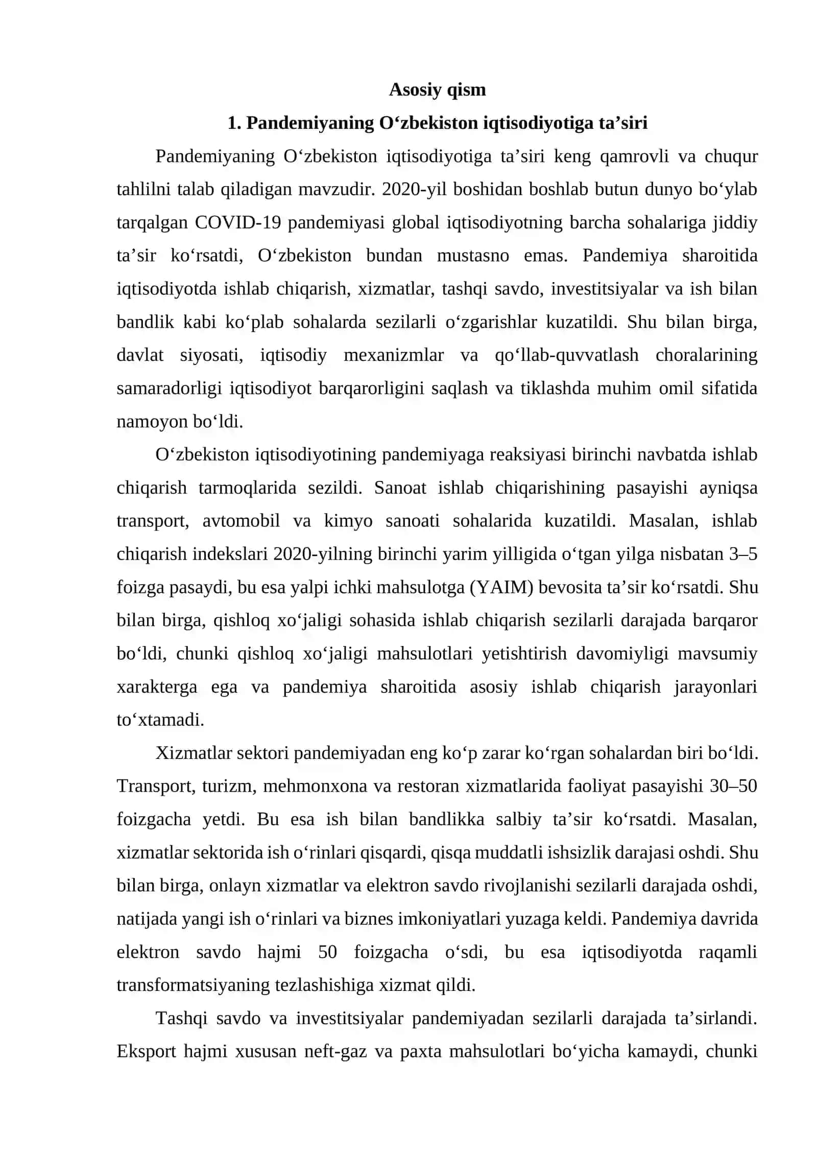 Pandemiya zarbalari va iqtisodiy tiklanish dinamikasi 3