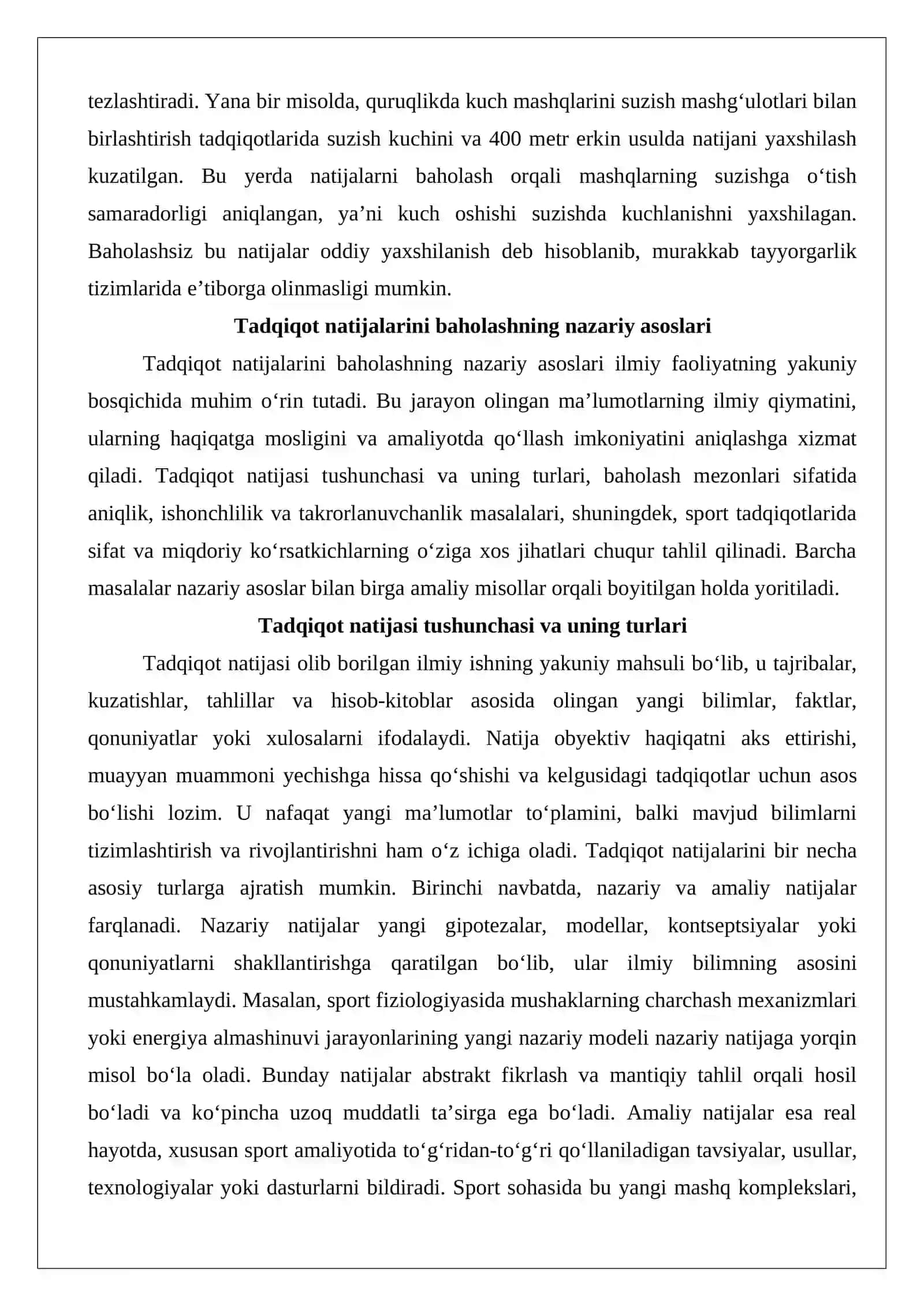 Tadqiqot natijalarini baholash 3