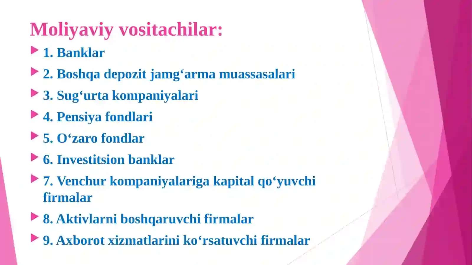 Moliyaviyvositachilar 3