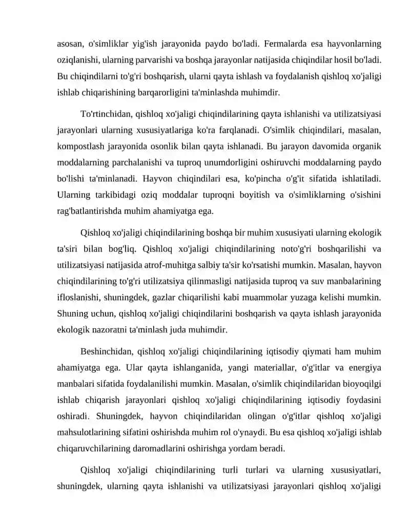 Qishloq xo'jaligi chiqindilari asosida devorbop materiallar. 3