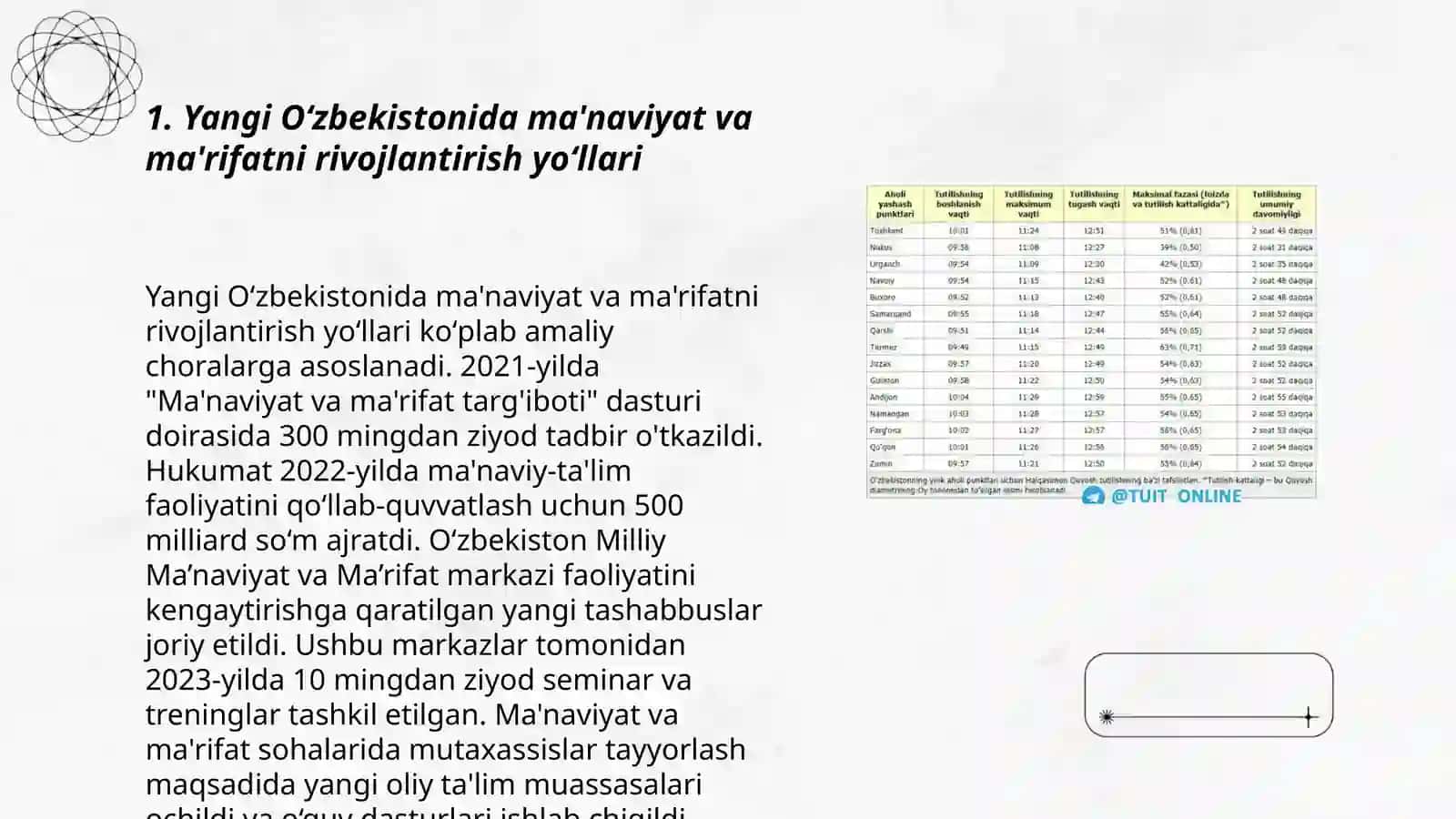 Yangi Ozbekistonda amalga oshiralayotgan ma'naviy ozgarishlar 3
