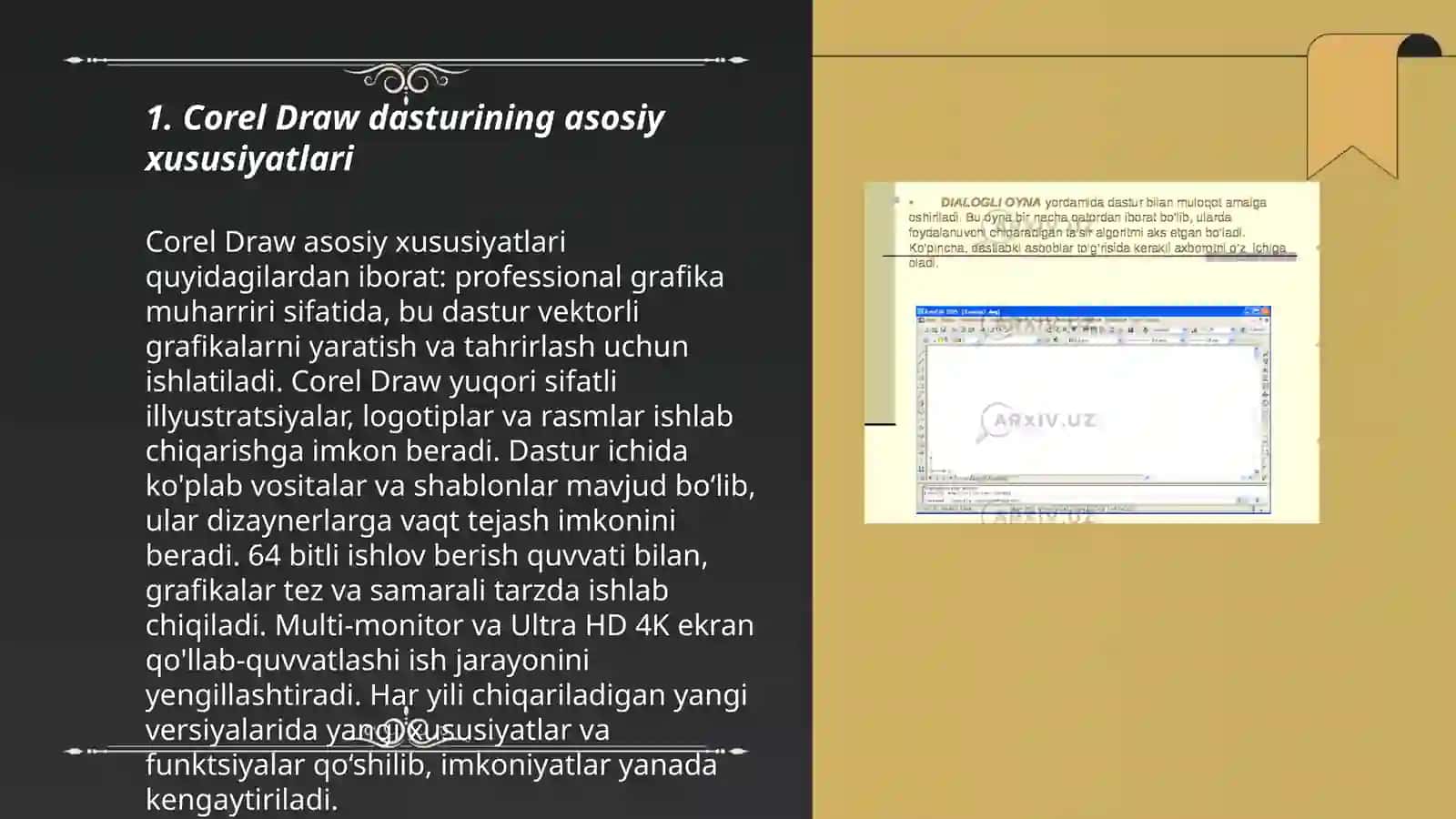 Corel Draw grafik dasturi va uning imkoniyatlari 3