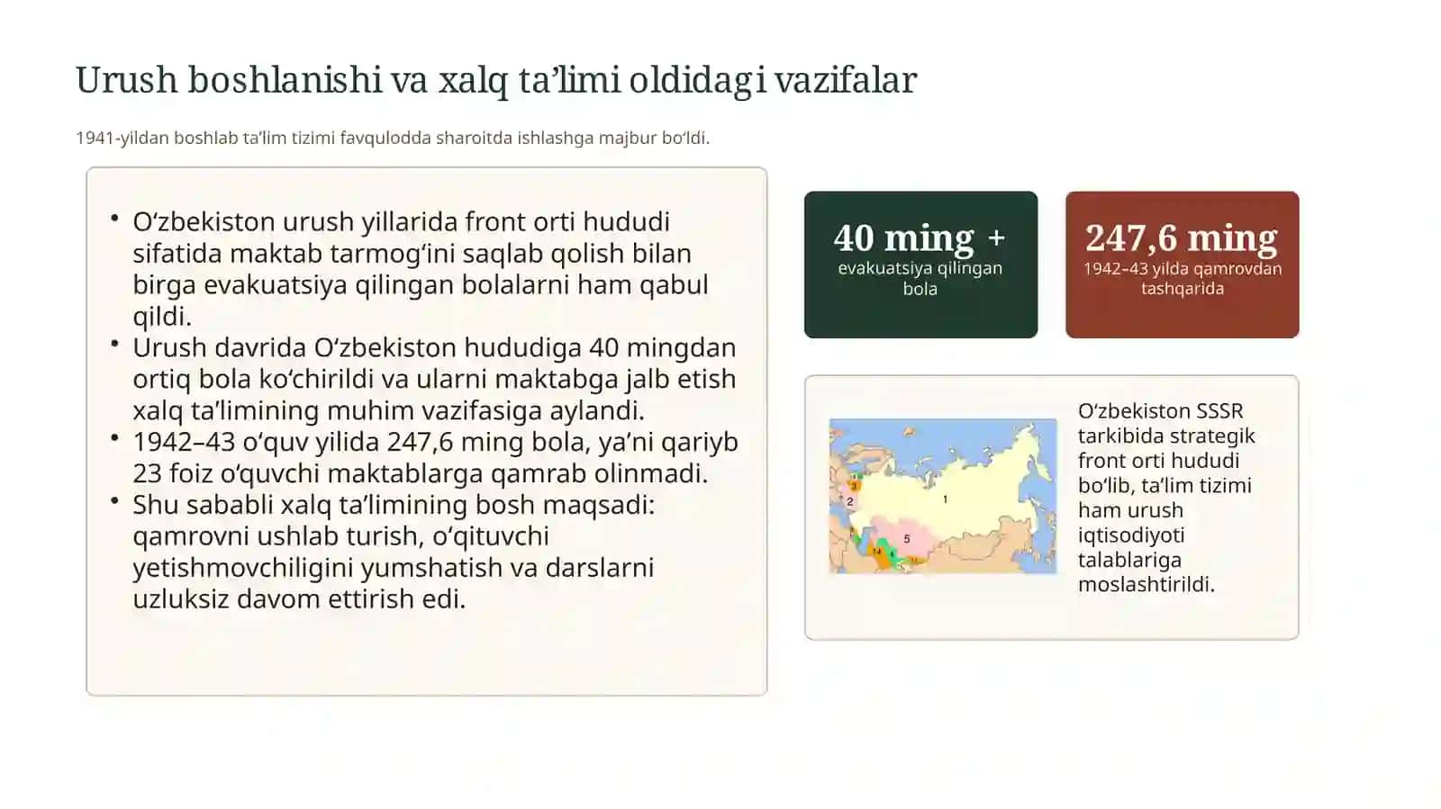 1941–1945: Andijondavlat universiteti 304 guruh talabasi Abdullayeva Shermuhammad 3