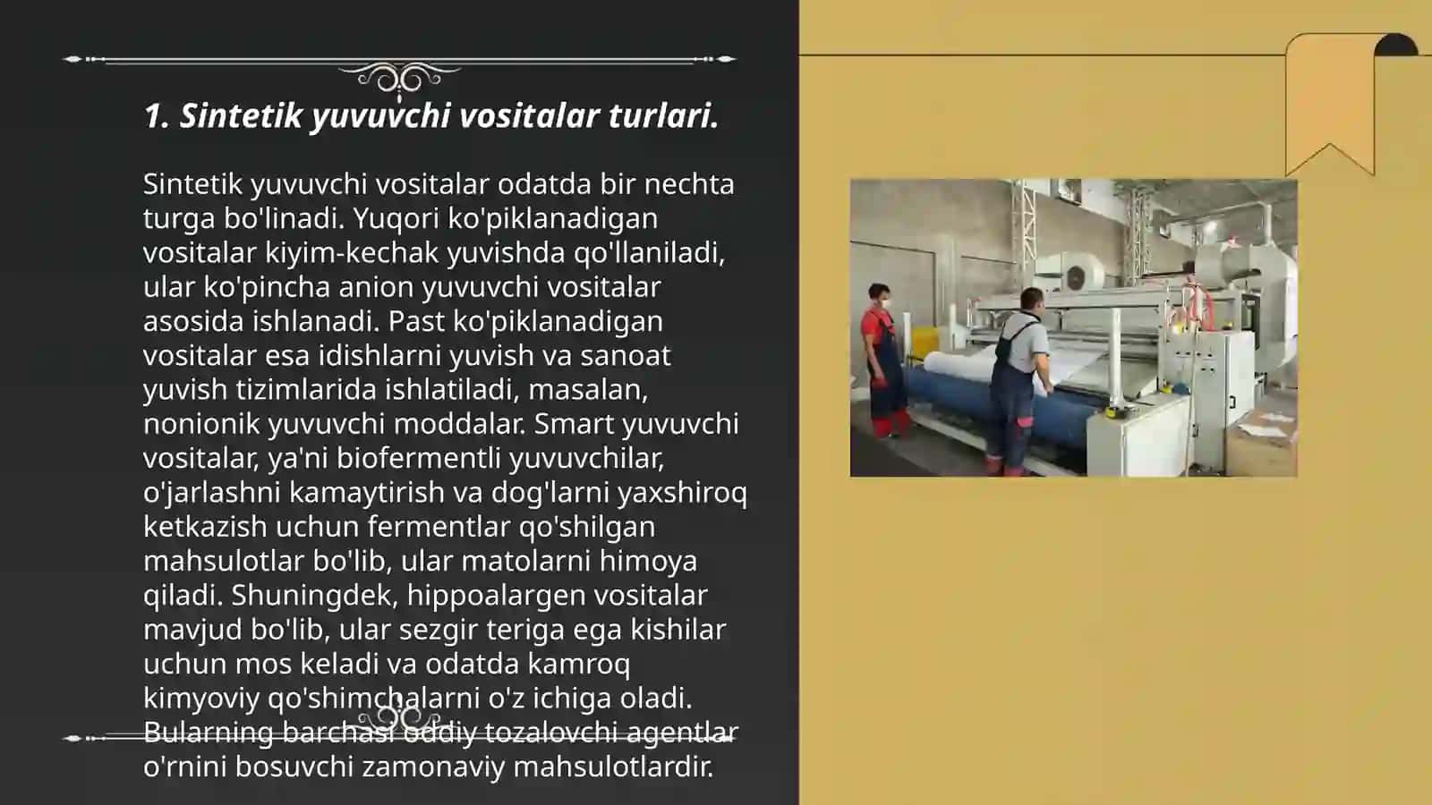 Sintetik yuvuvchi vositalar ishlab chiqarish texnologiyasi 3