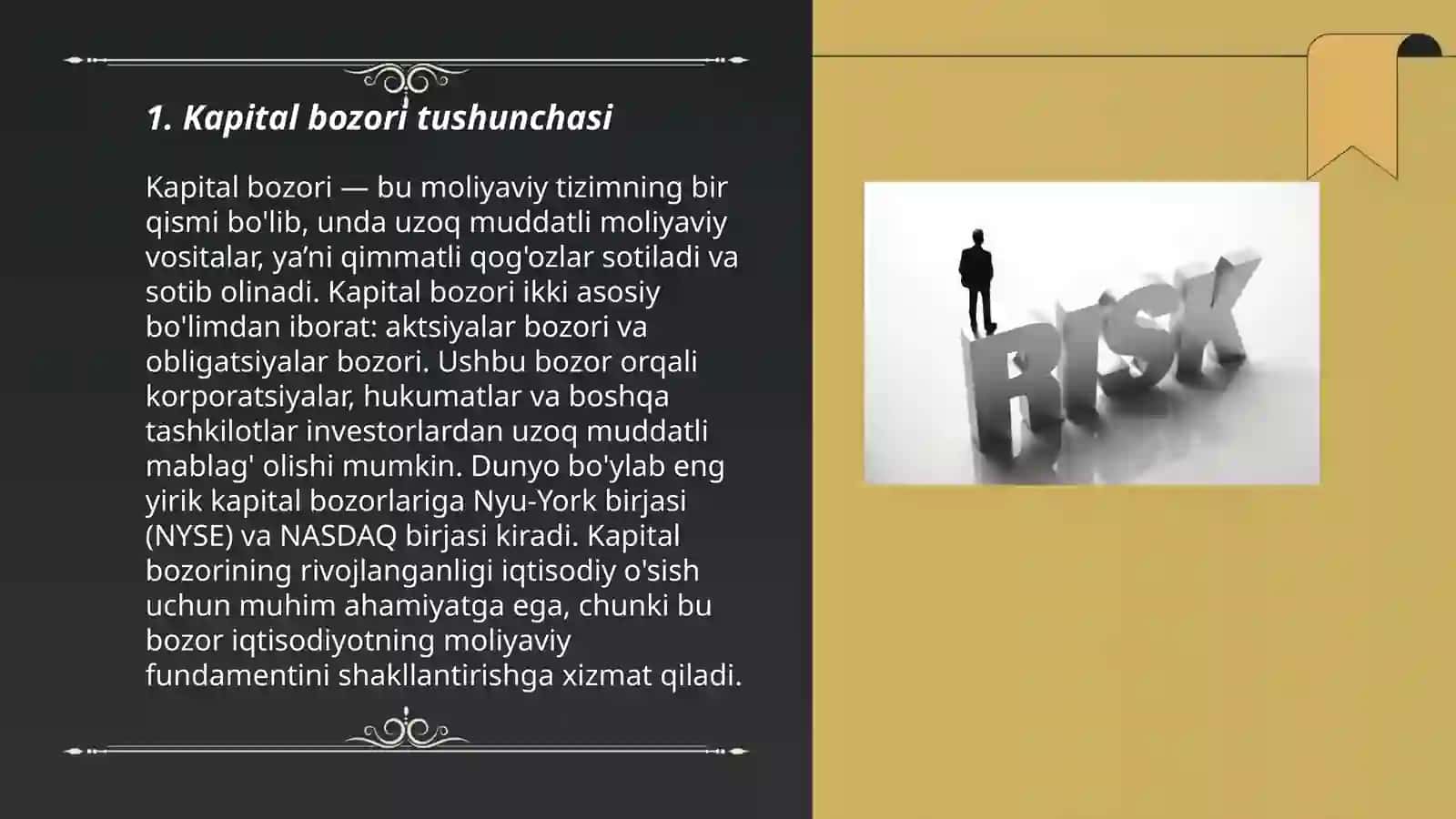 Kapital bozordagi risk va daromad ōrtasidagi boğliqlik nazaryasi 3