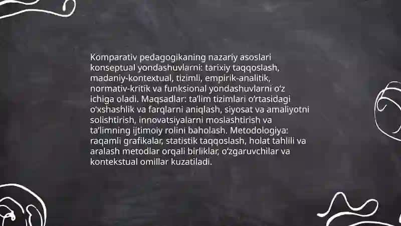 Komparativ pedagogikaning nazariy asoslari va fanlararo bogʻliqlik 3